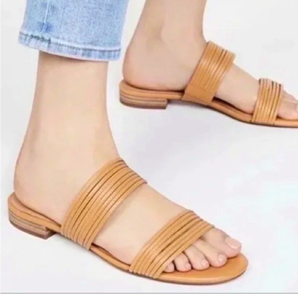 Madewell Meg Strappy Leather Slide Sandals Size 9